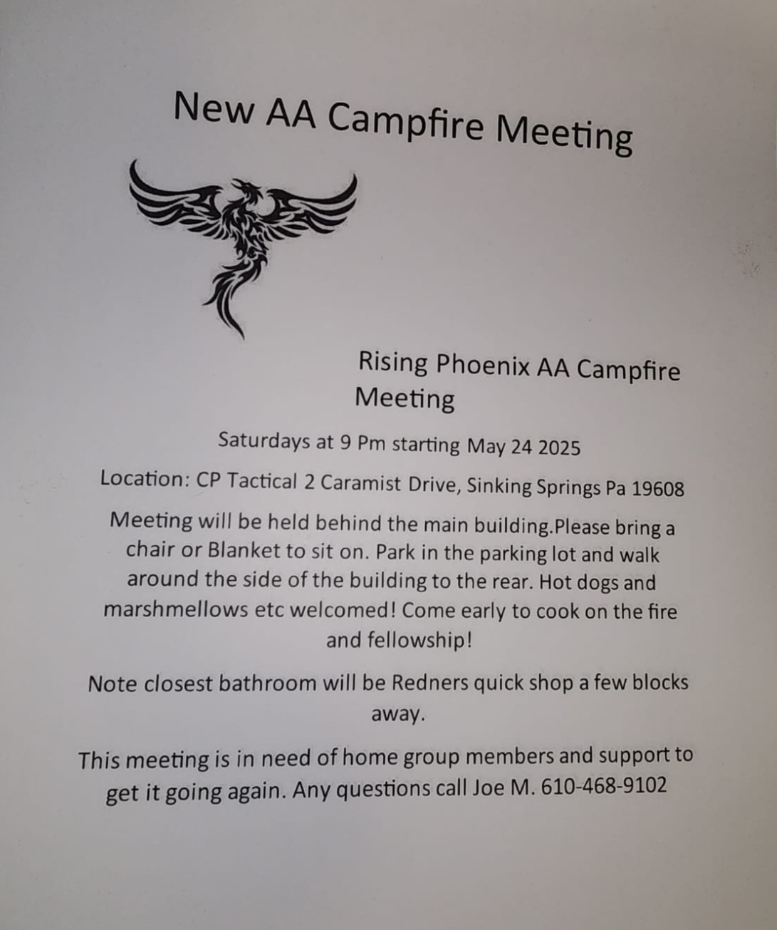 Campfire Meeting Flyer