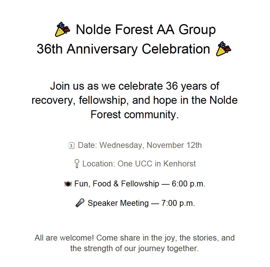 Nolde Forest Anniversary 2025
